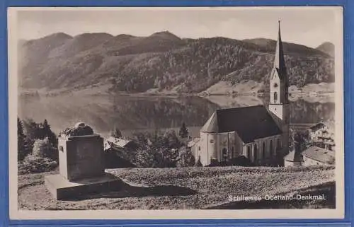 Alte AK Bayern  Schliersee Oberland-Denkmal. , gel. 1930.