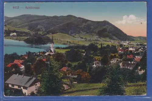 Alte AK Bayern  Schliersee Panorama, gel. 1921.