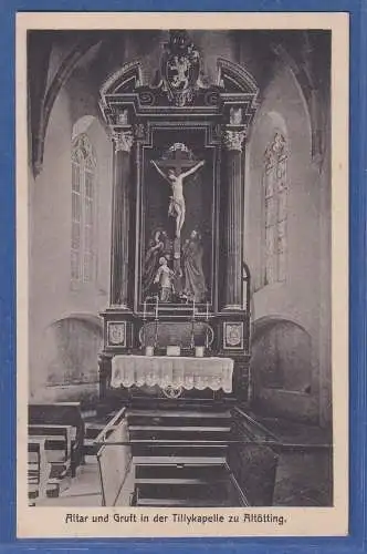 Alte AK Bayern  Altar und Gruft in der Tillykapelle zu Altötting , gel. 1926