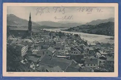 Alte AK Bayern  Bad Tölz, Blick vom Kalvarienberg, gel. 1925