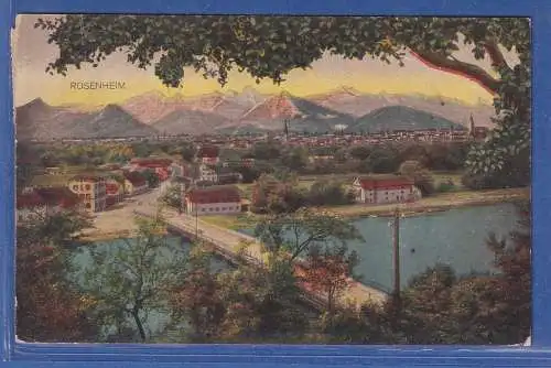 Alte AK Bayern Rosenheim , gel. 1921