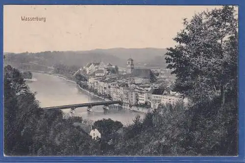 Alte AK Bayern Wasserburg  gel. 1914