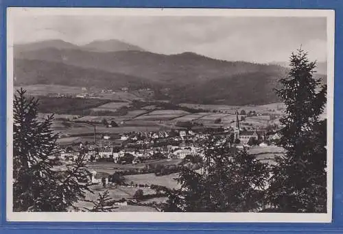 Alte AK Bayern  Zwiesel mit dem Arber gel. 1932