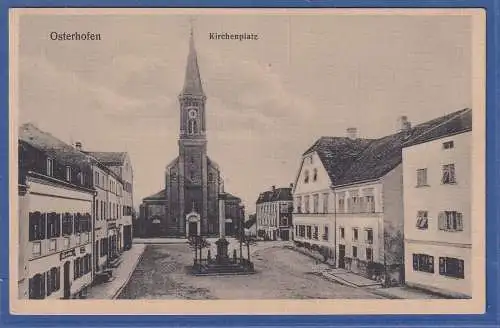 Alte AK Bayern  Osterhofen Kirchenplatz gel. 1915