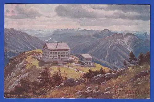 Bayern 1909 AK mit O Posthilfsstelle Rotwandhaus bei Schliersee