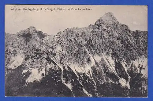 Bayern 1913 AK mt O Posthilfsstelle Prinz-Luitpold-Haus am Hochvogel 