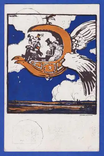 Bayern 1912 GA Flugpostkarte Mi.-Nr. SFP1/02 von München nach Mannheim