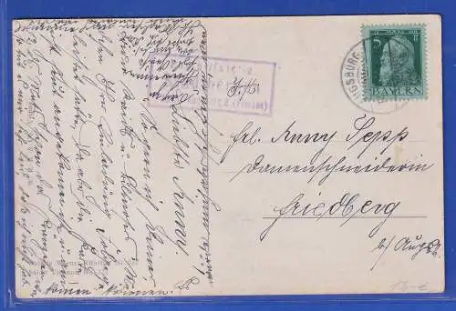 Bayern Luitpold Mi.-Nr. 77 auf Bildpostkarte O Postbriefstelle STADTBERGEN