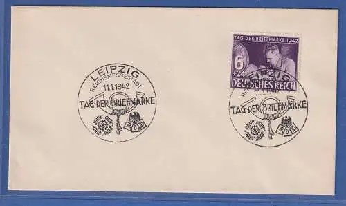 Dt. Reich 1942 Tag der Briefmarke Mi.-Nr. 811 auf FDC mit ET-So.-O LEIPZIG