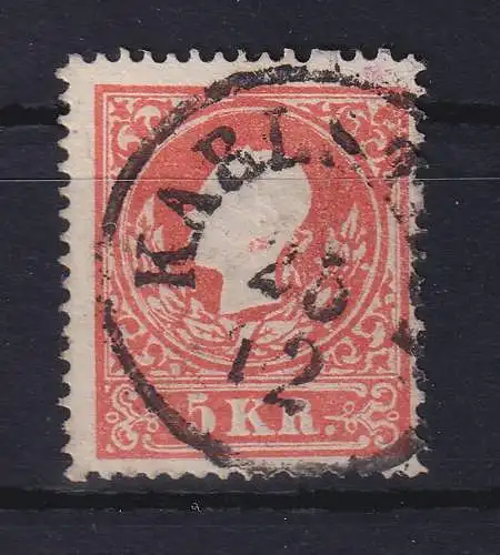 Österreich 1858 Kaiser Franz Joseph 5 Kr Mi.-Nr. 13 I O KARL(STEIN)