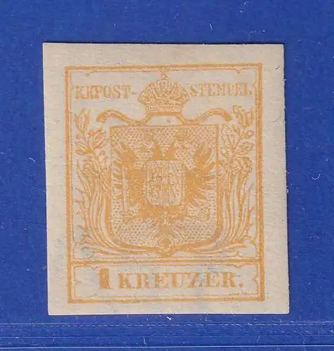 Österreich 1 Kr Wappen Amtlicher Neudruck Mi.-Nr. 1 ND mit Wz. postfrisch **