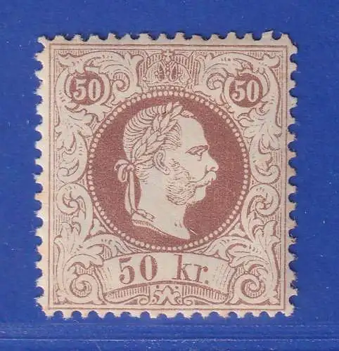 Österreich 1867 Kaiser Franz Joseph 50 Kr feiner Druck Mi.-Nr. 41 II **