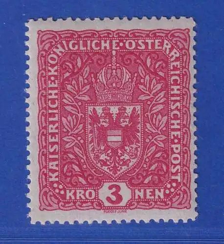 Österreich 1917 Wappen 3 Kr Mi.-Nr. 205 I x postfrisch **