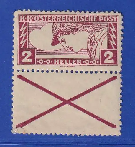 Österreich 1917 Drucksachen-Eilmarke Merkur m. Leerfeld Mi.-Nr. 219DKr ungebr. *