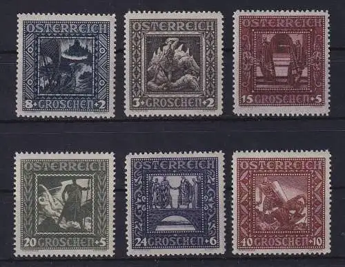 Österreich 1926 Nibelungensage Mi-Nr. 488-493 I Satz kpl. postfrisch **