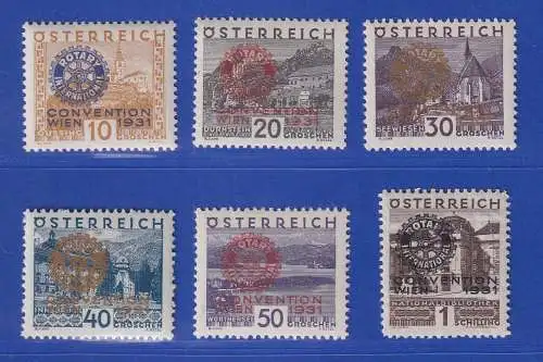 Österreich 1931 Rotary-Kongress Mi-Nr. 518-523 Satz kpl. ungebraucht *