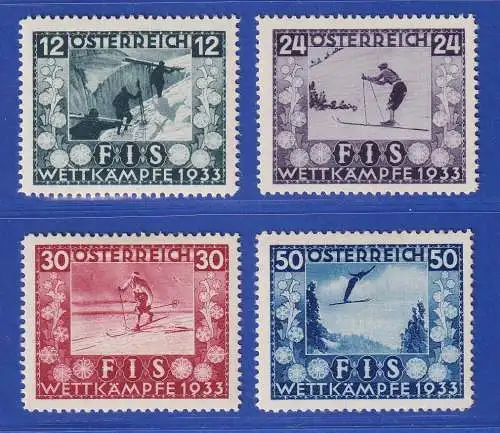 Österreich 1933 FIS-Wettkämpfe Mi.-Nr. 551-554 Satz kpl. ungebraucht *