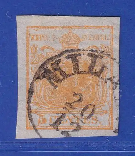 Lombardei-Venetien 1850 Wappen 5 C Mi.-Nr. 1Xa  O MILANO