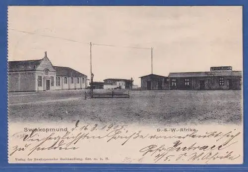 Deutsch-Südwestafrika Feldpostkarte AK O SWAKOPMUND nach Sondershausen 1905