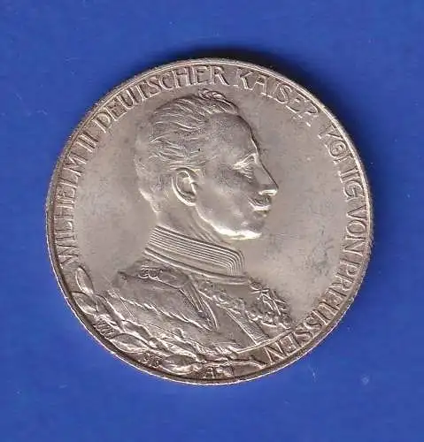 Dt. Kaiserreich Preußen Silbermünze 2 Mark Kaiser Wilhelm II 1913 ss-vz