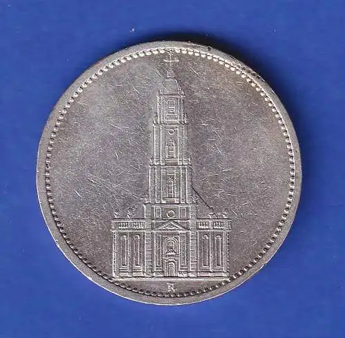 Dt. Reich Silbermünze 5 Reichsmark Garnisonkirche 1934 ss-vz