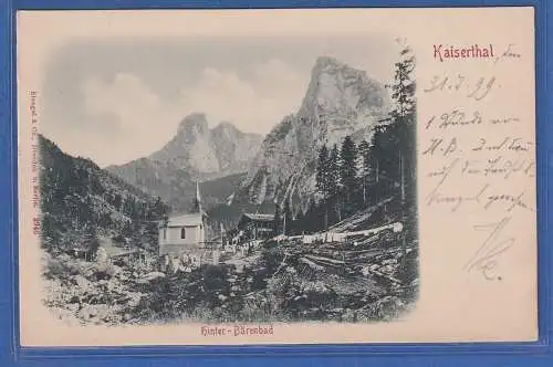 Alte AK Österreich Hinter-Bärenbad Kaiserthal,  ungelaufen