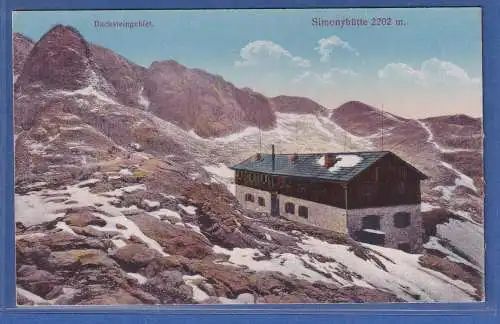 Alte AK Österreich Dachsteingebiet Simonyhütte 2202m,  ungelaufen