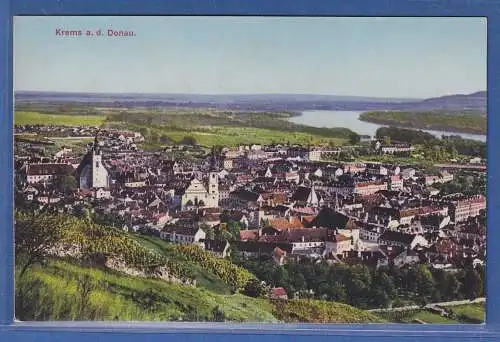 Alte AK Österreich Krems a.d. Donau Panorama  ungelaufen