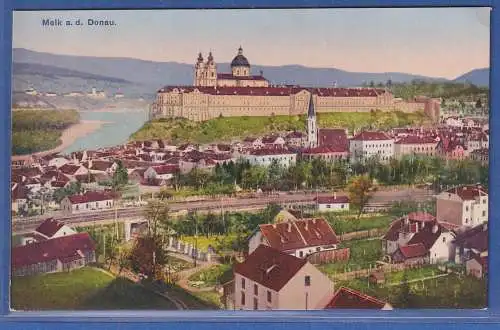 Alte AK Österreich Melk a.d.Donau Panorama, ungelaufen