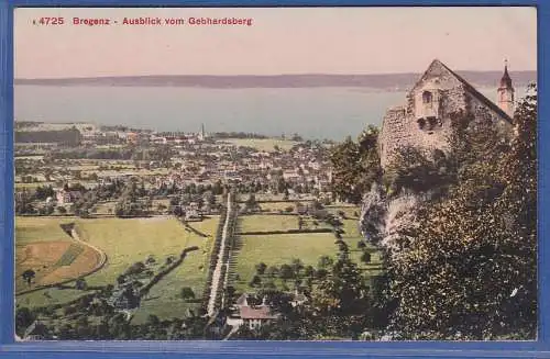 Alte AK Österreich Bregenz-Ausblick vom Gebhardsberg, ungelaufen
