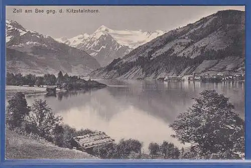 Alte AK Österreich Zell an See geg.d. Kitzsteinhorn Panorama, ungelaufen