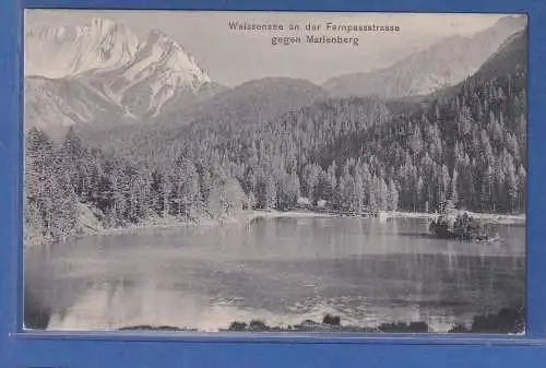 Alte AK Österreich Weissensee a. d. Fernpassstrasse g. Marienberg gebraucht 1906