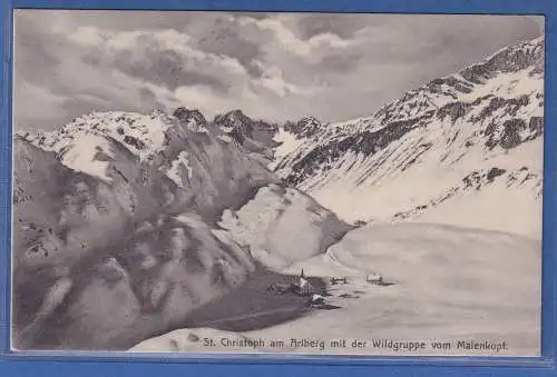 Alte AK Österreich St.Christoph am Arlberg mit der Wildgruppe gebraucht 1913