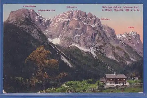 Alte AK Österreich Naturfreundehaus "Museauer Alm", gebraucht 1913