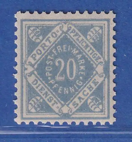 Württemberg 1919-20 Freimarke 20Pfg grauultramarin Mi.-Nr. 116b postfrisch ** 