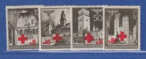 Generalgouvernement 1940 Rotes Kreuz Mi.-Nr. 52-55 Satz 4 Werte kpl. **