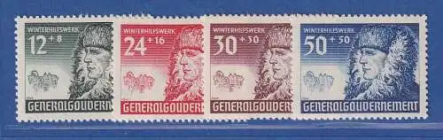 Generalgouvernement 1940 Winterhilfe Bauer Mi.-Nr. 59-62 Satz 4 Werte kpl **