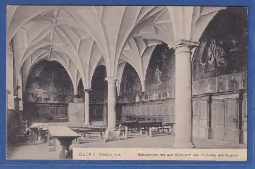 Danzig 1916 AK Oliva Kloster O DANZIG-LANGFUHR gelaufen als Feldpost nach Celle