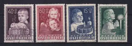 Österreich 1949 Glückliche Kindheit Mi.-Nr. 929-932 Satz kpl. gestempelt