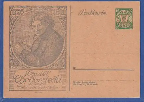 Danzig 1934 Ganzsache Postkarte Daniel Chodowiecki Mi.-Nr. P48/01 unbenutzt