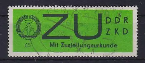 DDR 1965 Dienstmarke ZU auf gewöhnlichem Papier Mi.-Nr. 2x  O BERLIN