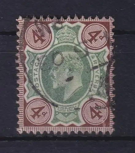 Großbritannien 1902 König Eduard VII. 4 Pence Mi.-Nr. 109A gestempelt