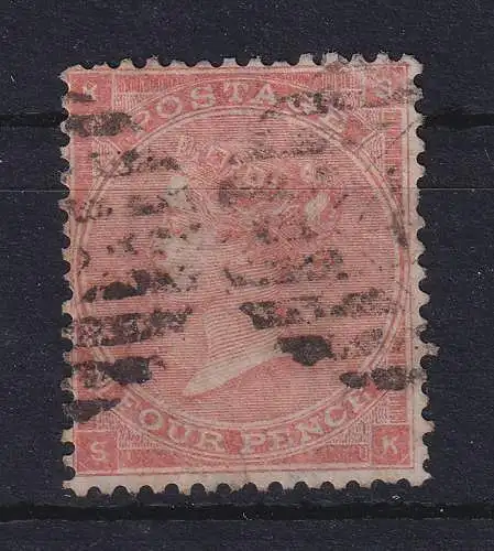 Großbritannien 1863 Queen Victoria 4 Pence Mi.-Nr. 19 gestempelt