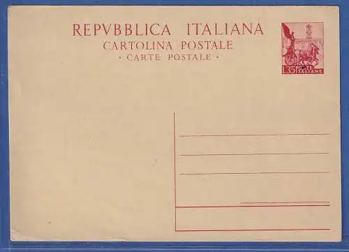 Italien 1951 GA Postkarte Quadriga 37 Lire Mi.-Nr. P 156 postfrisch **