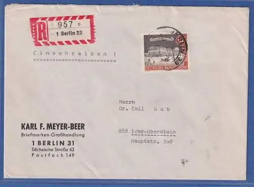 Berlin 1962 Mi.-Nr. 228 als EF auf R-Brief O BERLIN nach Idar-Oberstein