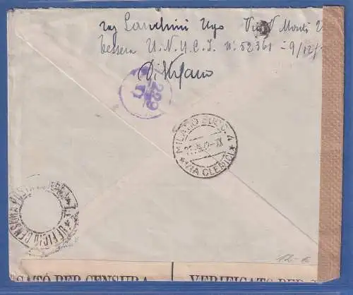 Italien 1942 Zensierter Brief O MILANO SUCC. nach Stoccarda (Stuttgart)