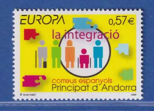 Andorra span. 2006 Mi.-Nr. 333 Europa: Integration ** / MNH