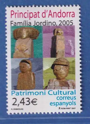 Andorra span. 2007 Mi.-Nr. 342 Familie Jordano, Skulpturen v. R.Khimoune ** /MNH