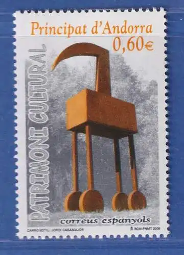 Andorra span. 2008 Mi.-Nr. 348 Carro Votiu, Skulptur von J. Casamajor ** / MNH