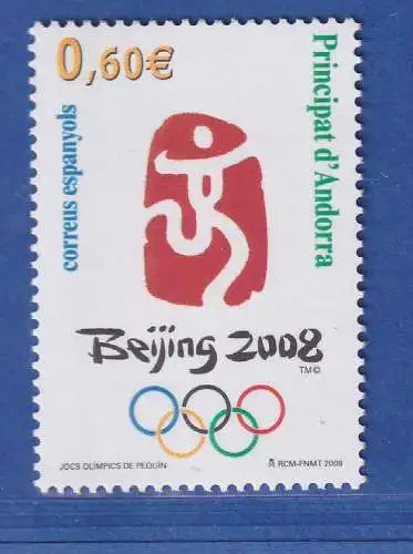 Andorra span. 2008 Mi.-Nr. 353 Olympische Sommerspiele, Peking, Emblem ** / MNH